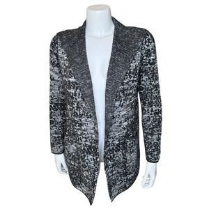 Pure Jill Hooded Cardigan Sweater XS Open Pockets Gray